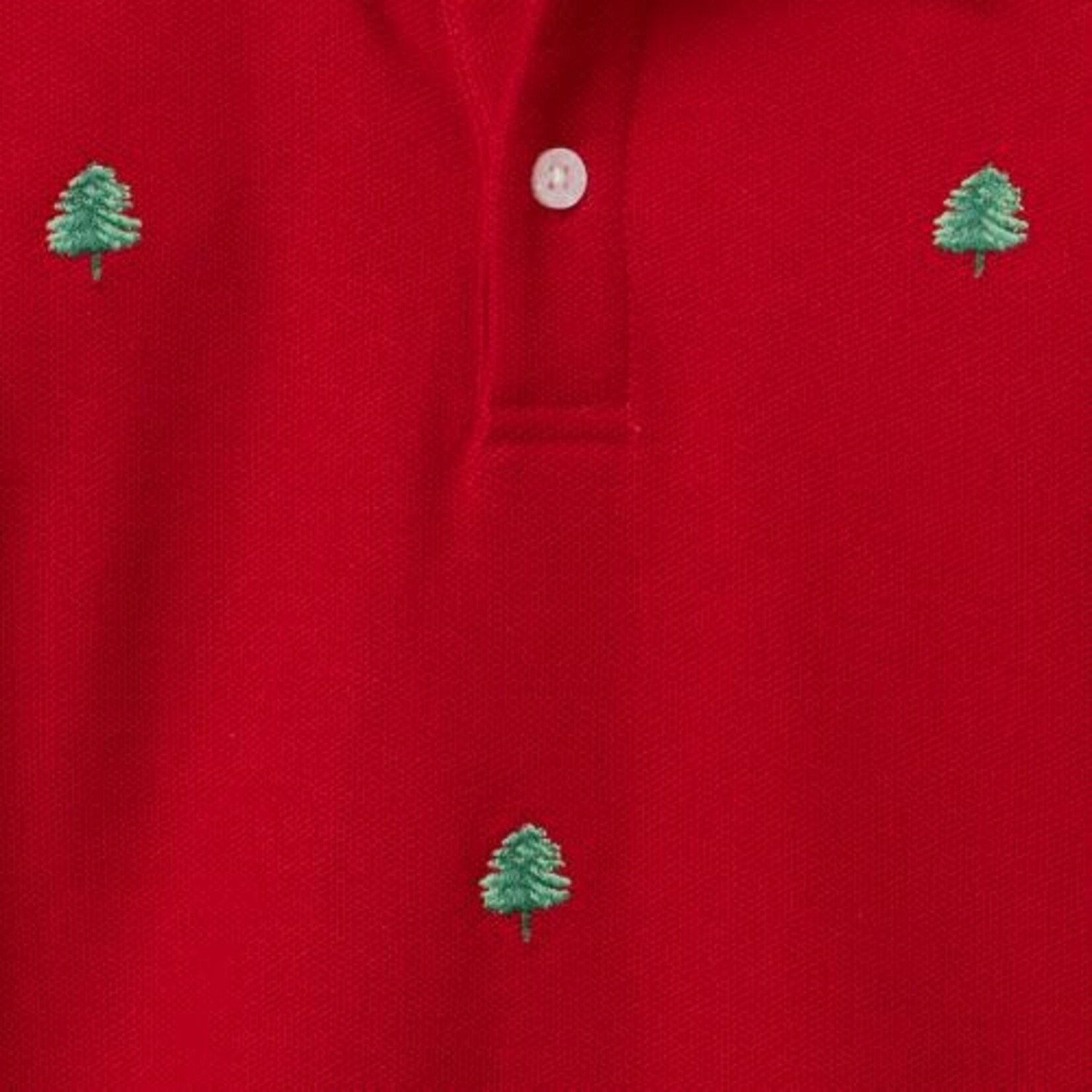 JANIE AND JACK W LS RED AOE TREE PIQUE POLO H1A