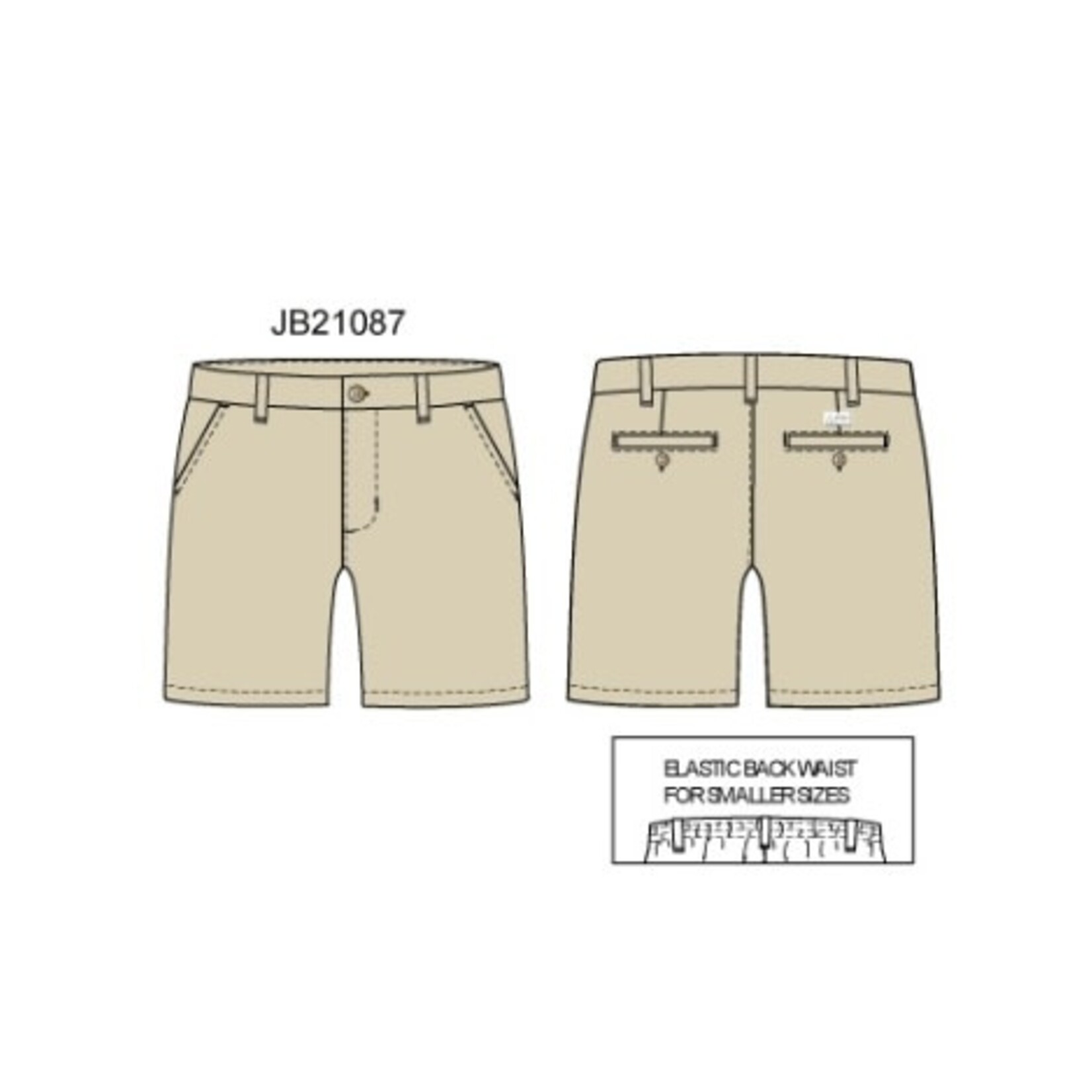 JANIE AND JACK W KHAKI FF LINEN SHORT ESTR2