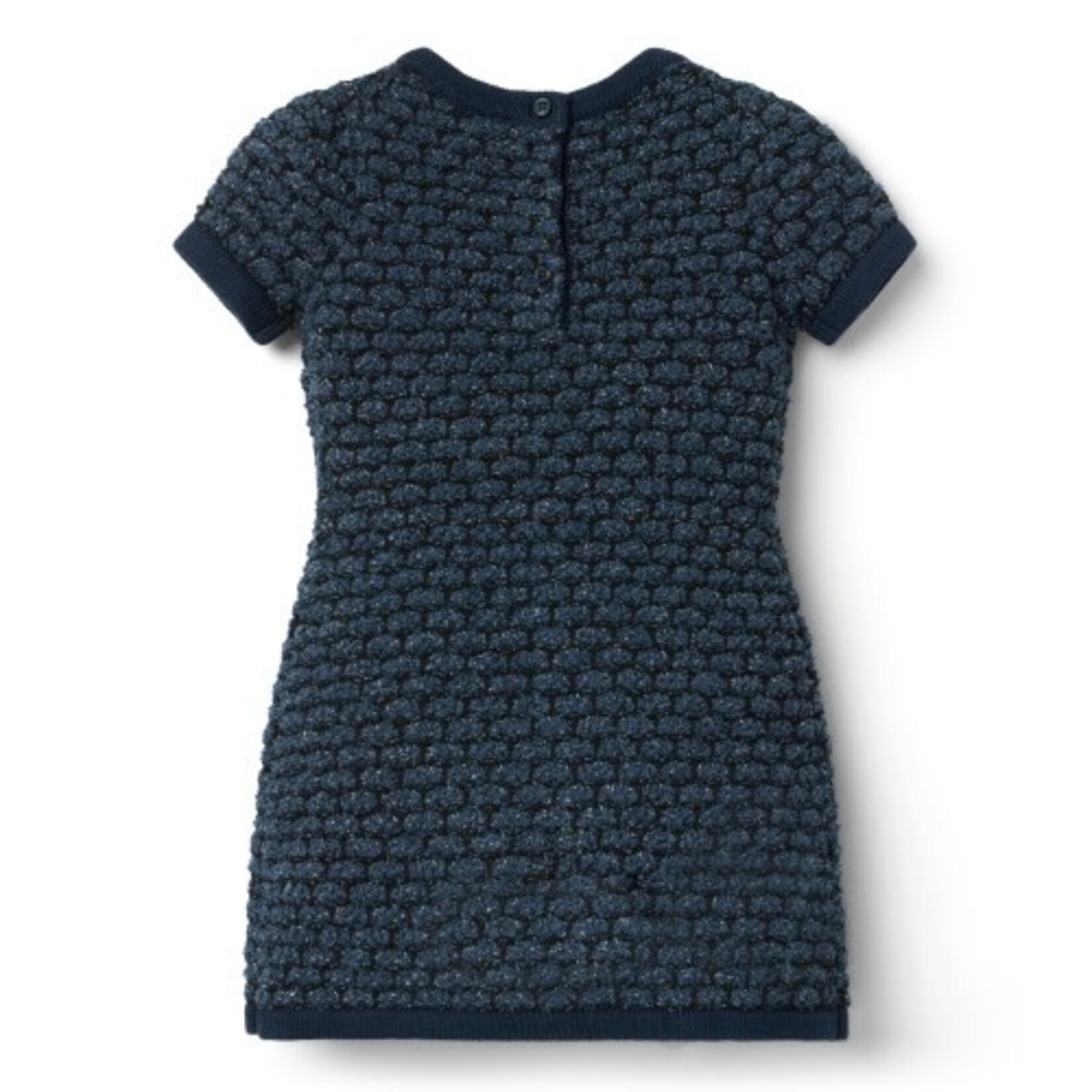 JANIE AND JACK S TR BLUE BOUCLE SWTR DRESS H1B