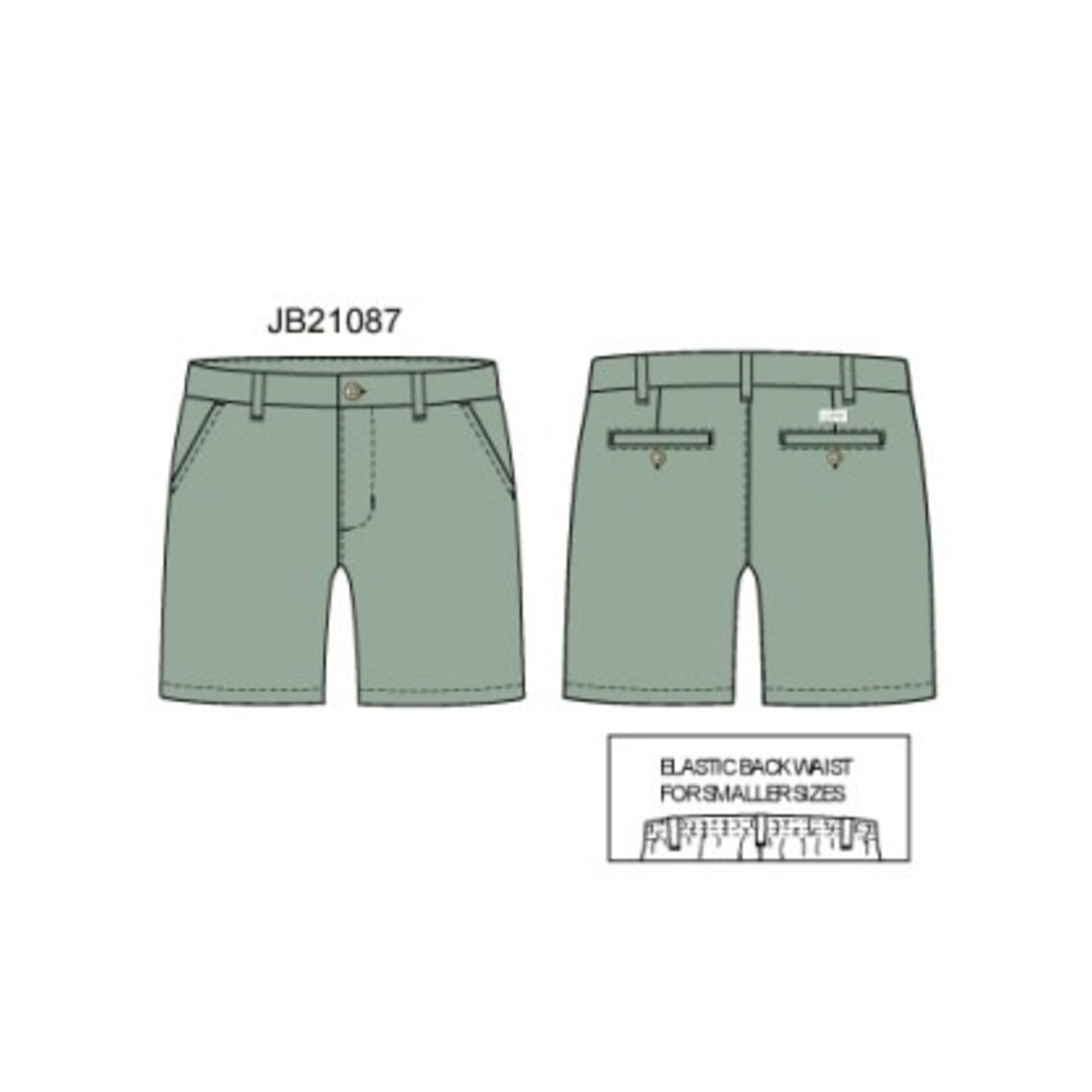 JANIE AND JACK W GRN STRTCH TWILL FF SHORT ESTR1