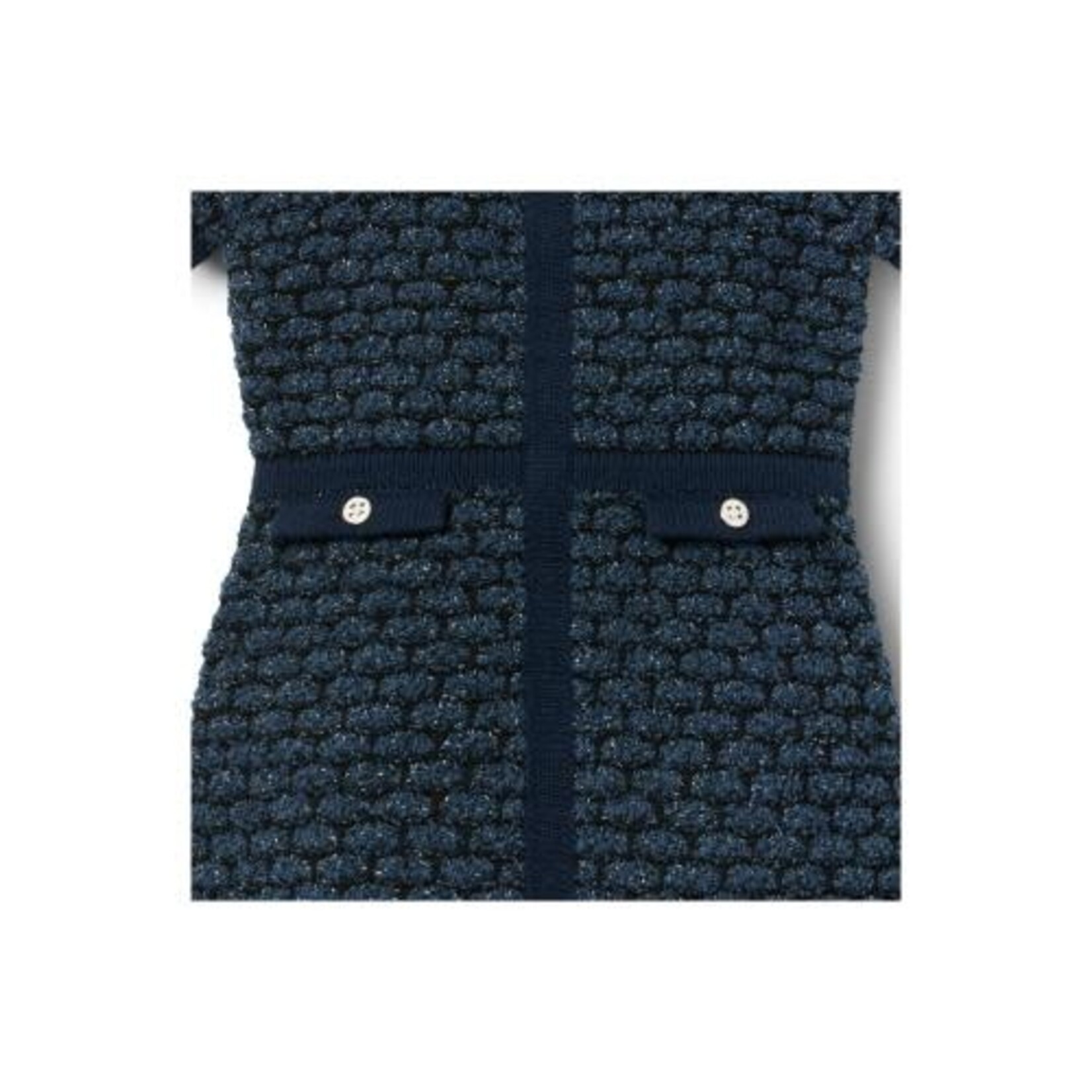 JANIE AND JACK S TR BLUE BOUCLE SWTR DRESS H1B