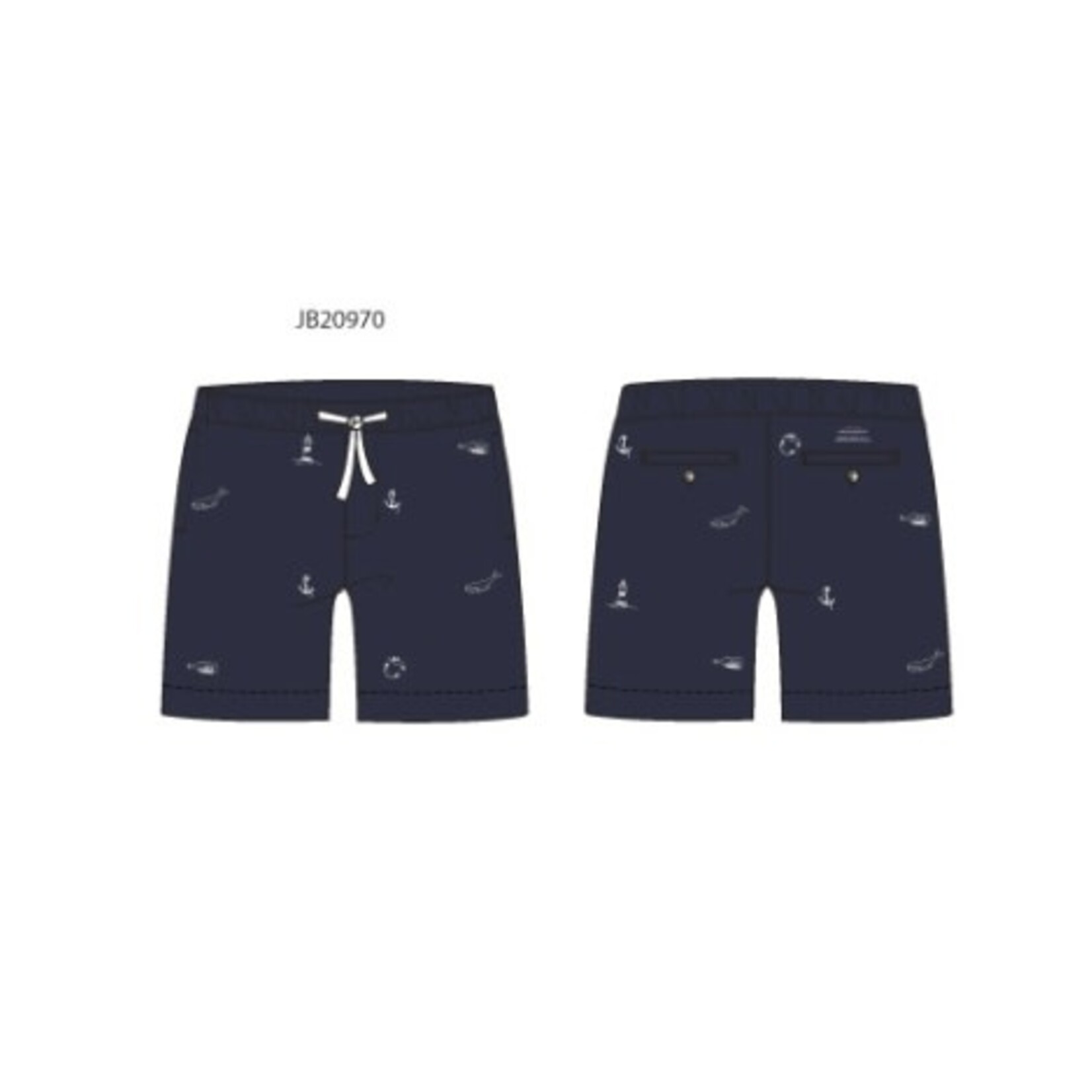 JANIE AND JACK W NVY AOE ANCHOR TIE SHORT R1A