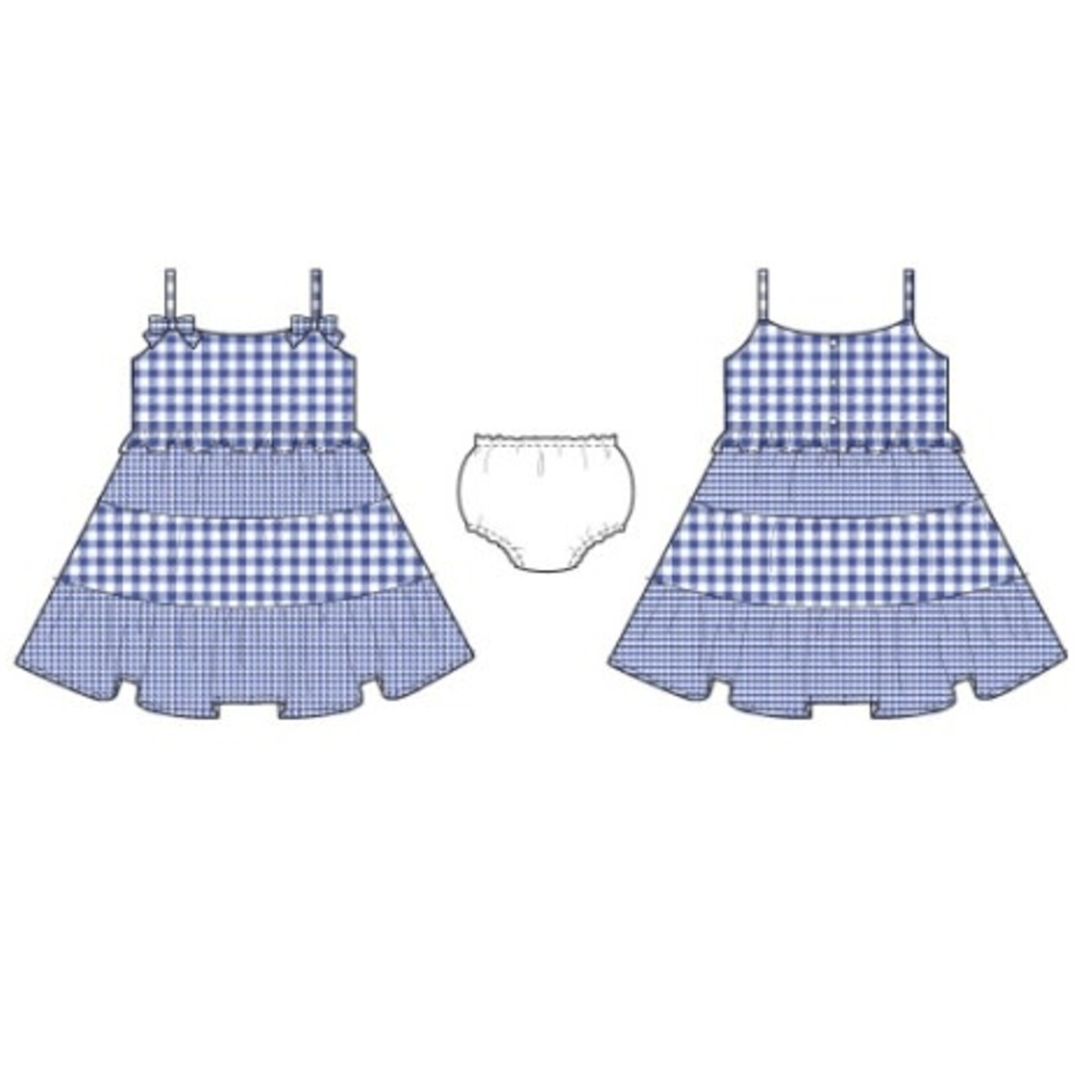 JANIE AND JACK W BLUE GINGHAM DRESS SPR 2