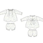 JANIE AND JACK G W BLUE FLORAL TOILE LS SET H2