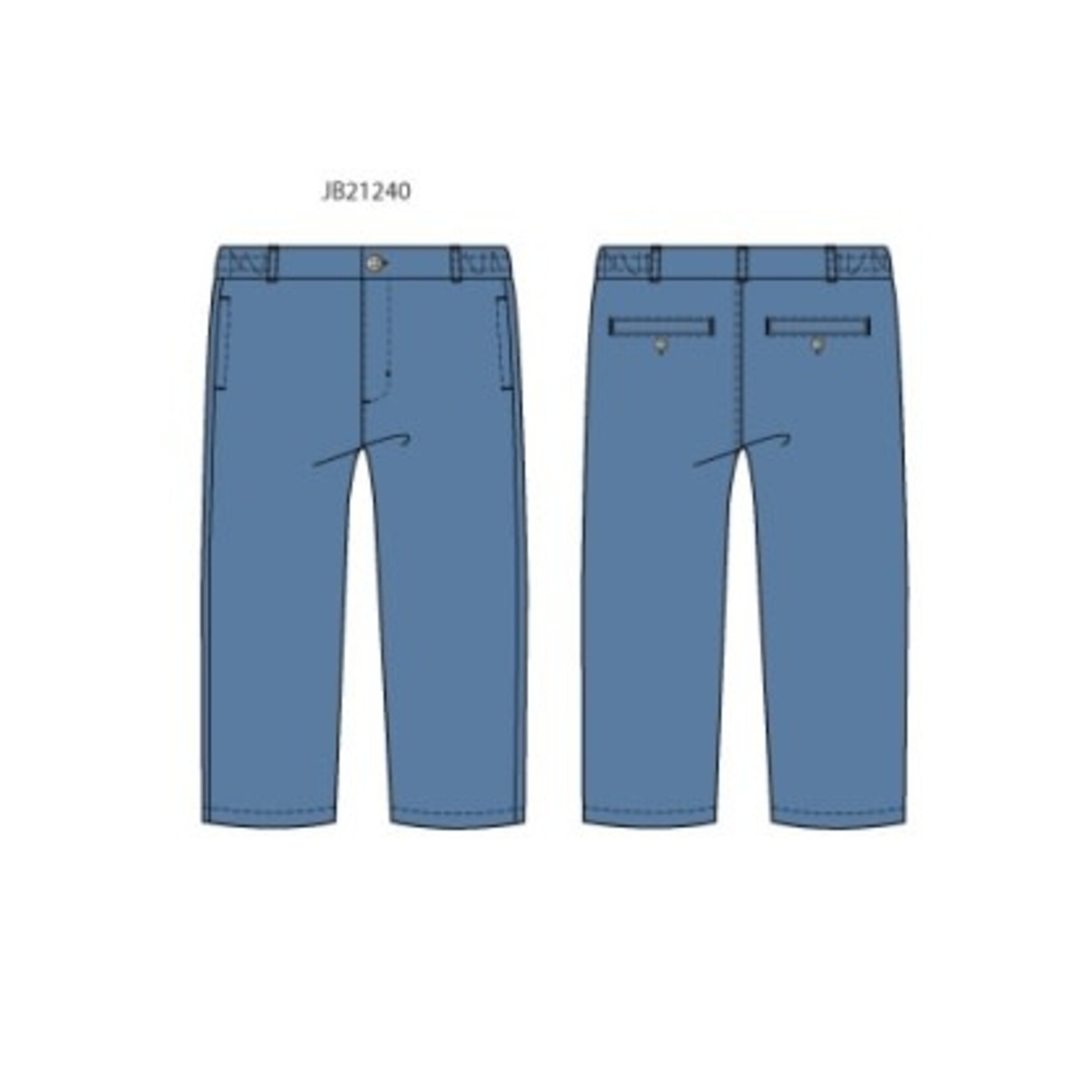 JANIE AND JACK W TR BLU SATEEN PANT ESTR1