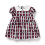 JANIE AND JACK G W RED TREE PLAID COLLAR SS DRESS HG
