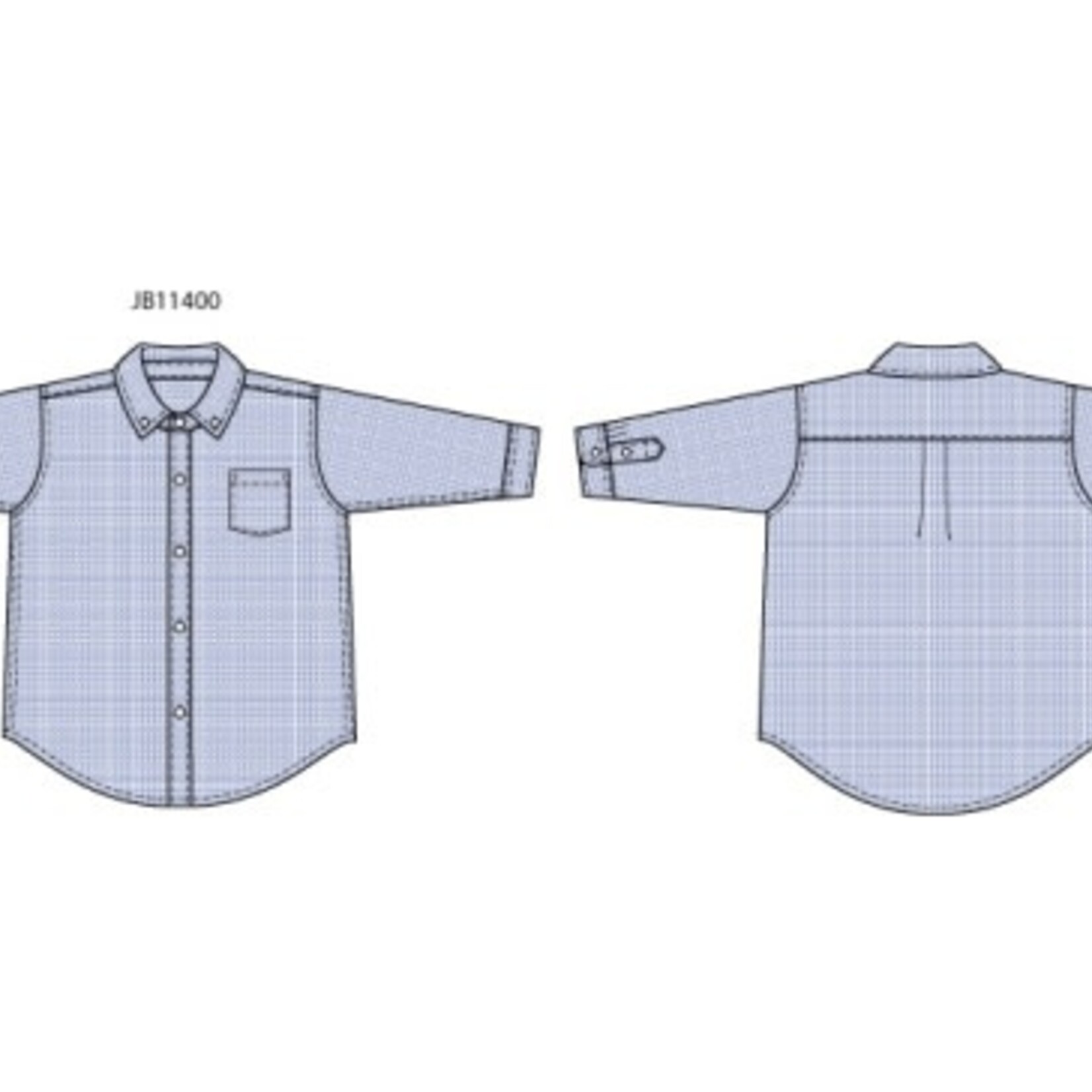 JANIE AND JACK W X BLU TATTERSOL LS TOP ESTR2