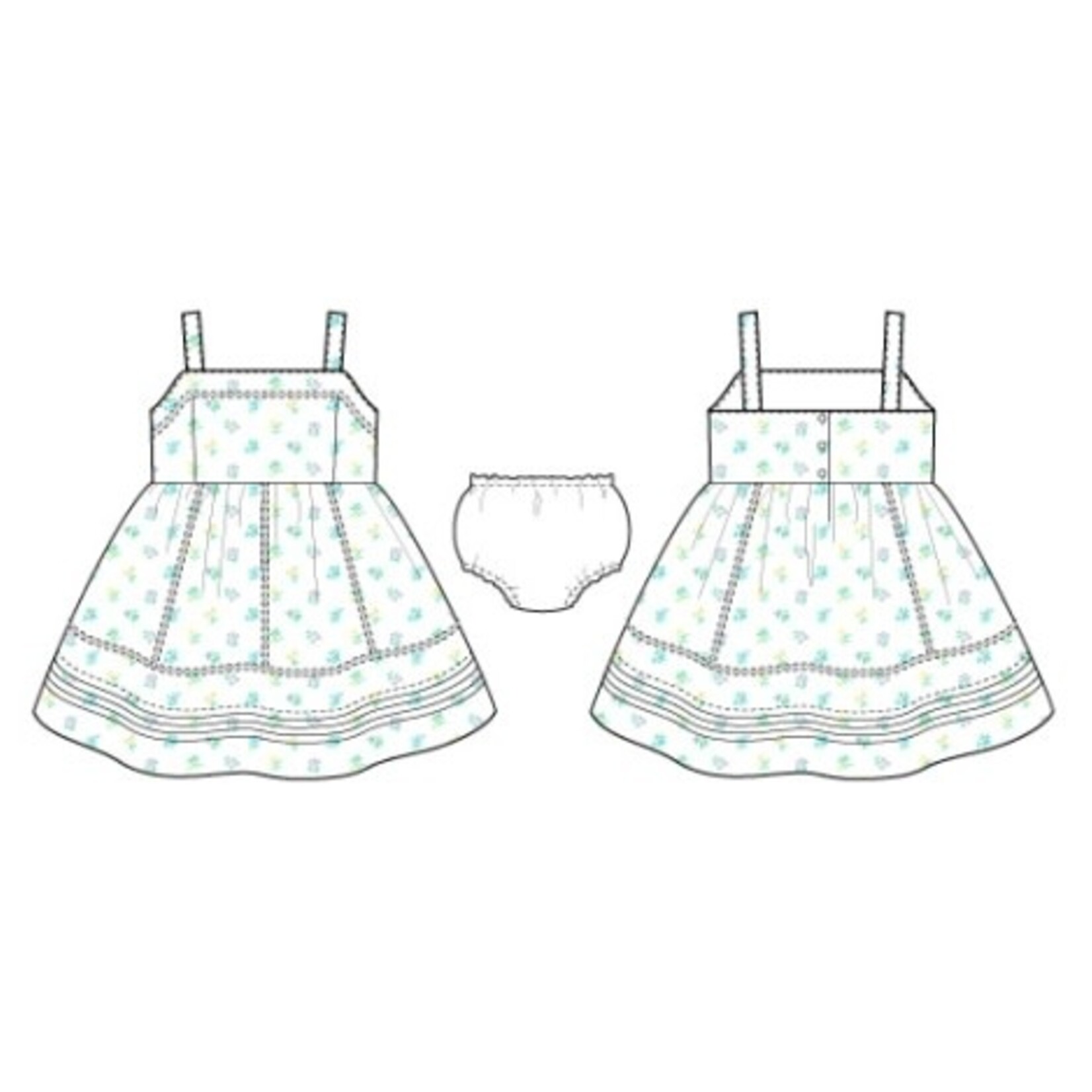 JANIE AND JACK W WHT FLRL OTTOMAN DRESS ESTR 2