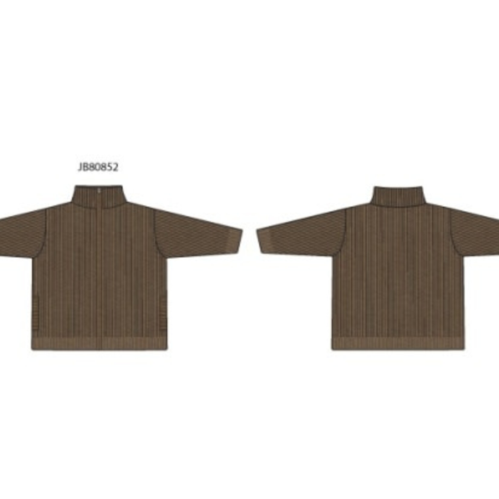 JANIE AND JACK S BRWN RIBBED FZ CARDI WTR BAS