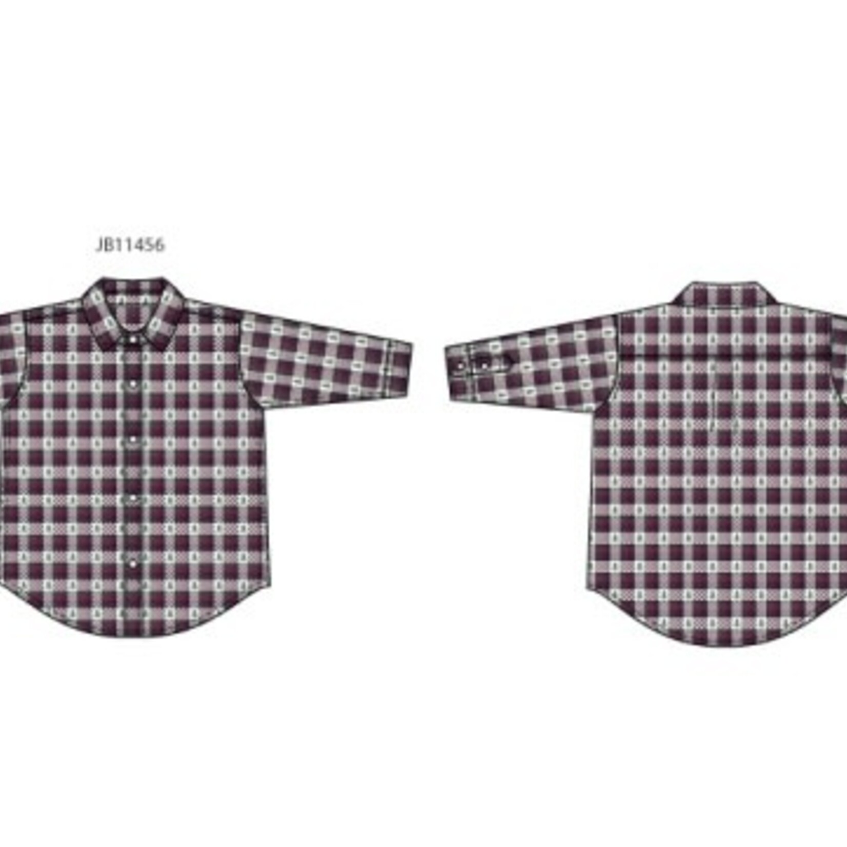 JANIE AND JACK W TREE CLIP JACQ PLD LS SHRT HG