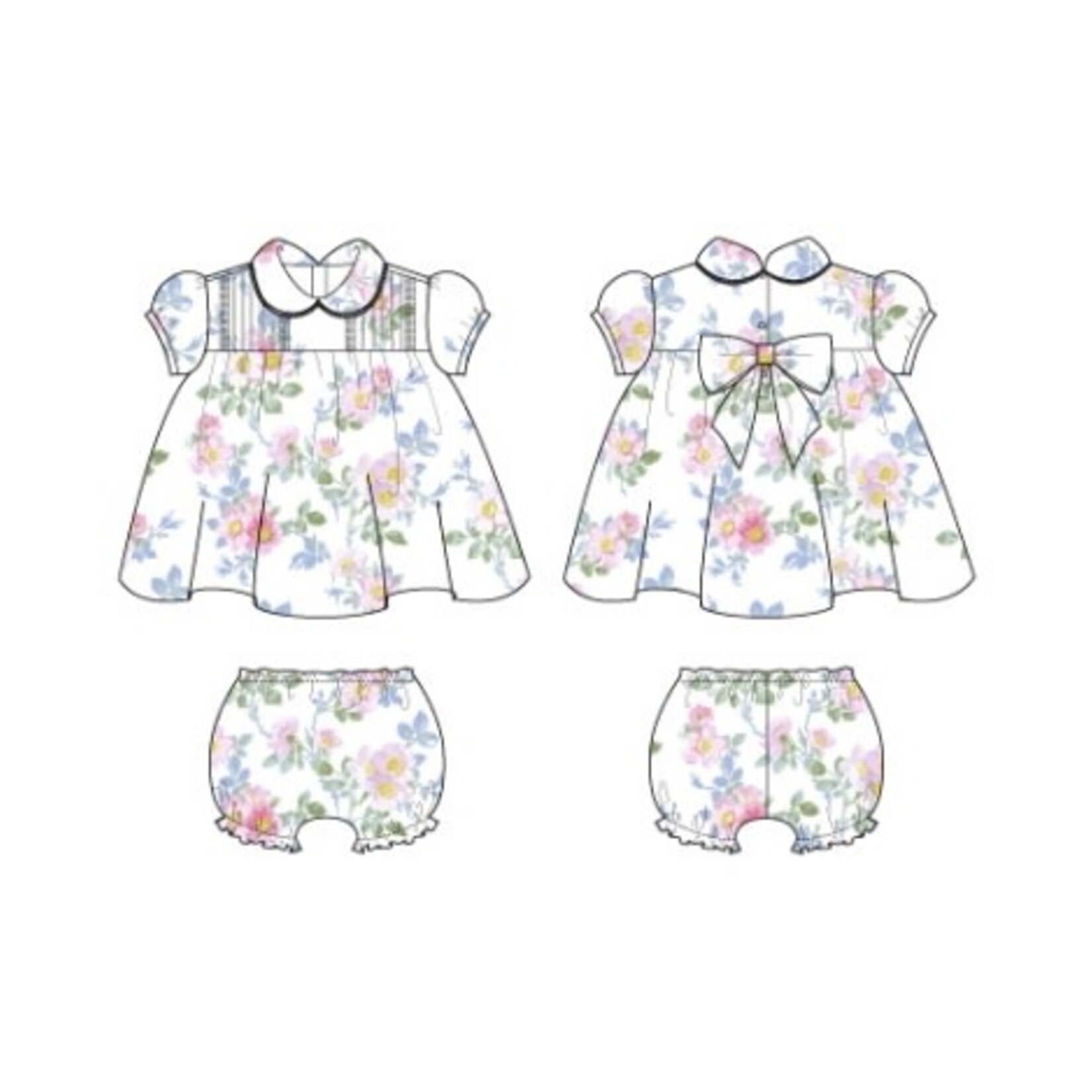 JANIE AND JACK G W MULTI LARGE FLORAL COLLAR SS SET ESTR1