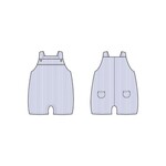 JANIE AND JACK B W BLUE STRIPE SEERSUCKER OVERALL ESTR1