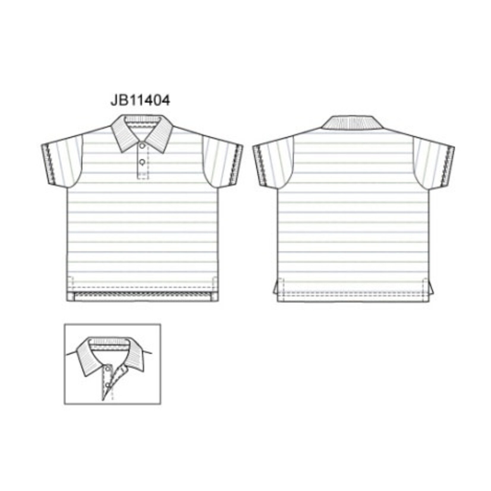 JANIE AND JACK K X BLU GRN STRIPE SS PIQUE POLO ESTR1