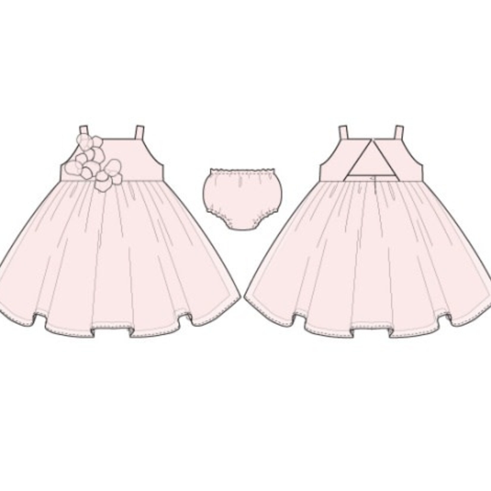 JANIE AND JACK W PINK ORGANZA FLOWER DRESS SPR OCC