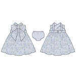 JANIE AND JACK W BLUE FLRL BOW DRESS E1