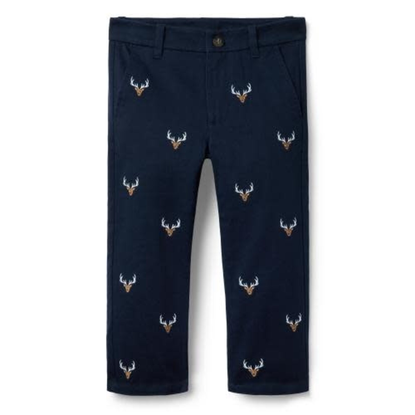 JANIE AND JACK W FF NVY AOE DEER PANT H1B