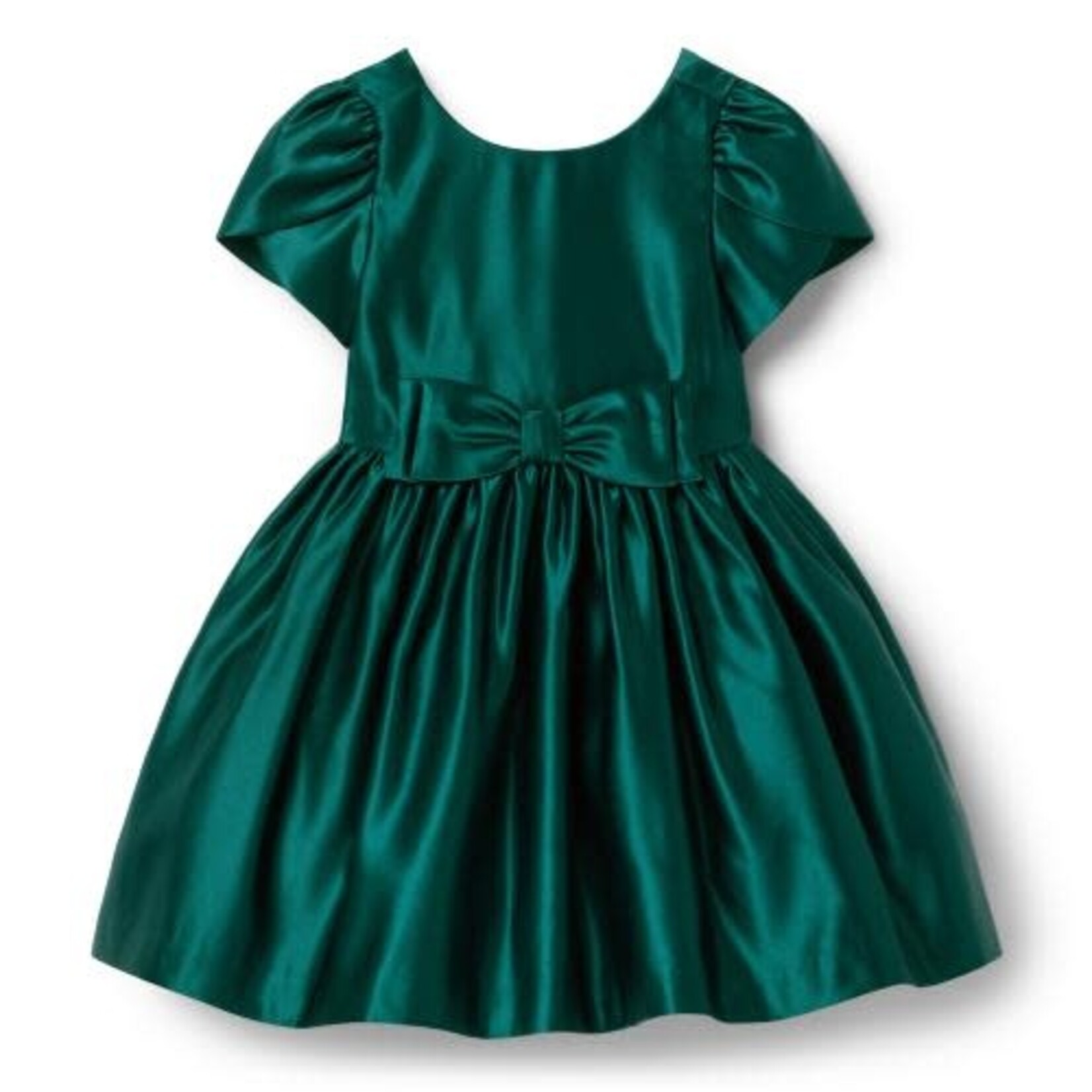 JANIE AND JACK W X GREEN SATIN TLP SLV DRESS H1B