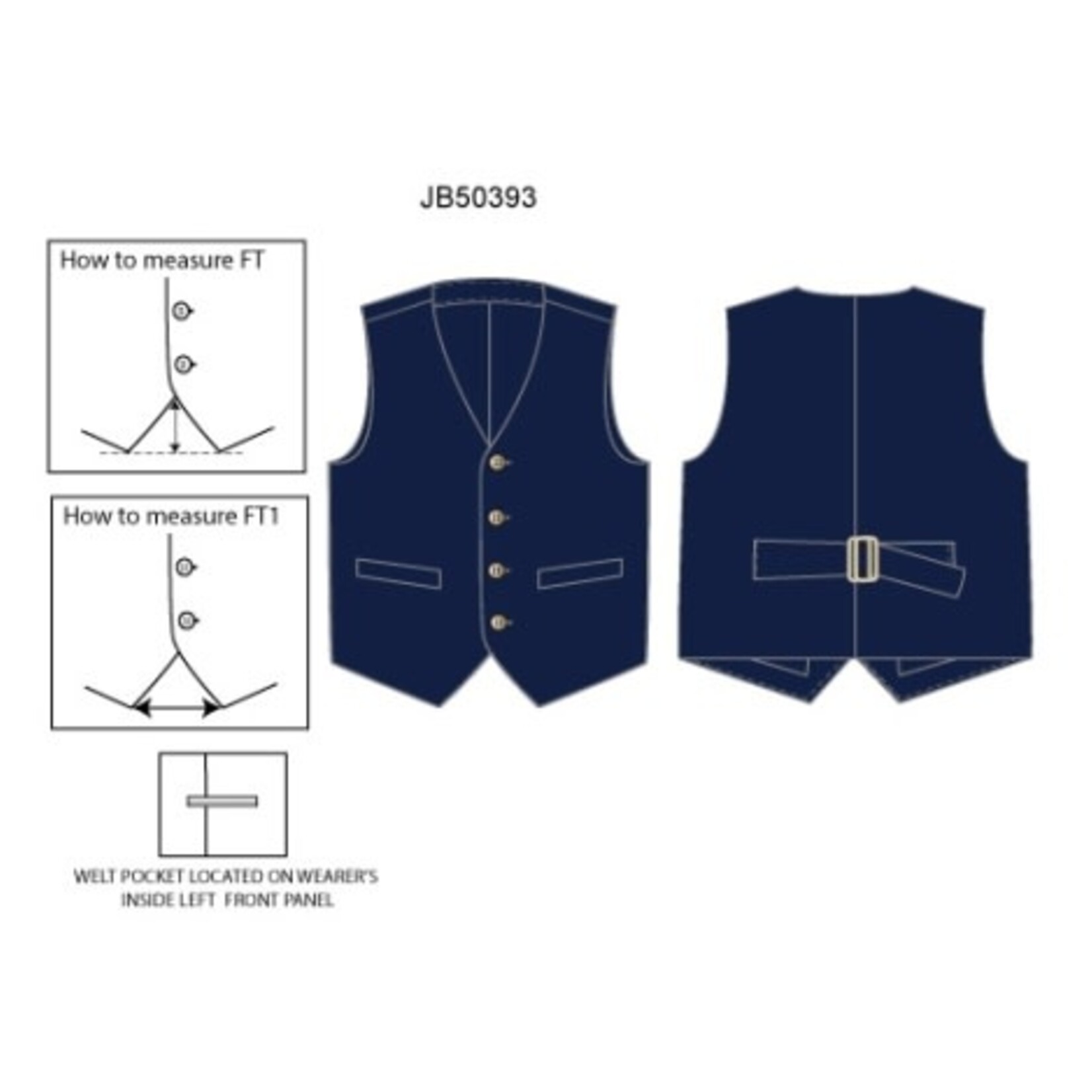 JANIE AND JACK W TR NAVY LINEN VEST OCC