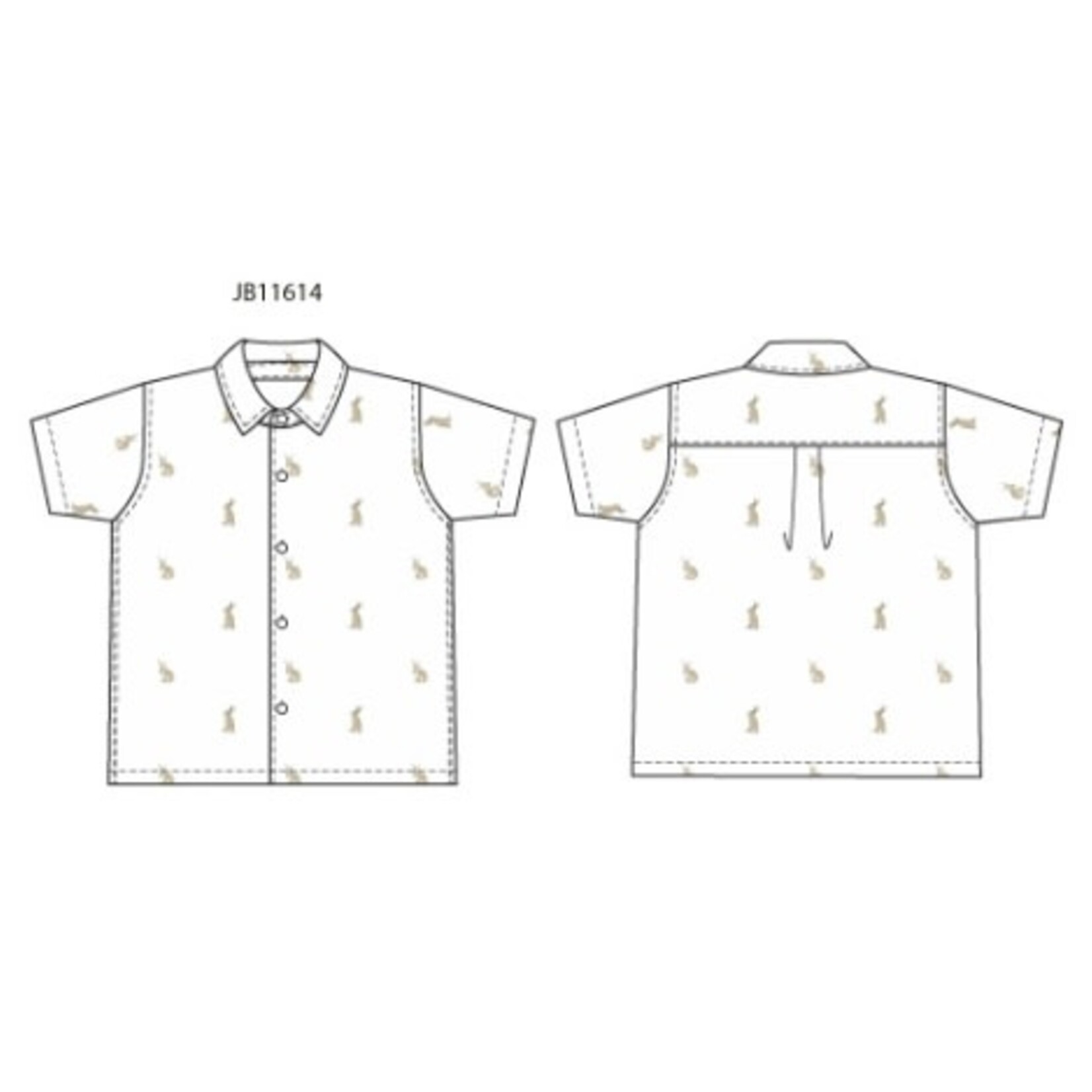 JANIE AND JACK W WHT AO BUNNY SS TOP ESTR1