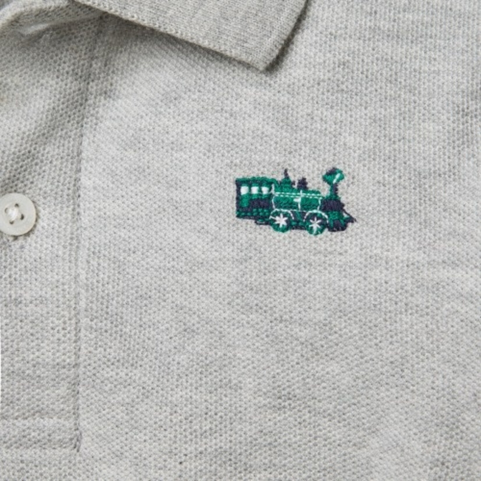 JANIE AND JACK W TR LS GREY TRAIN EMD PIQUE POLO H1B