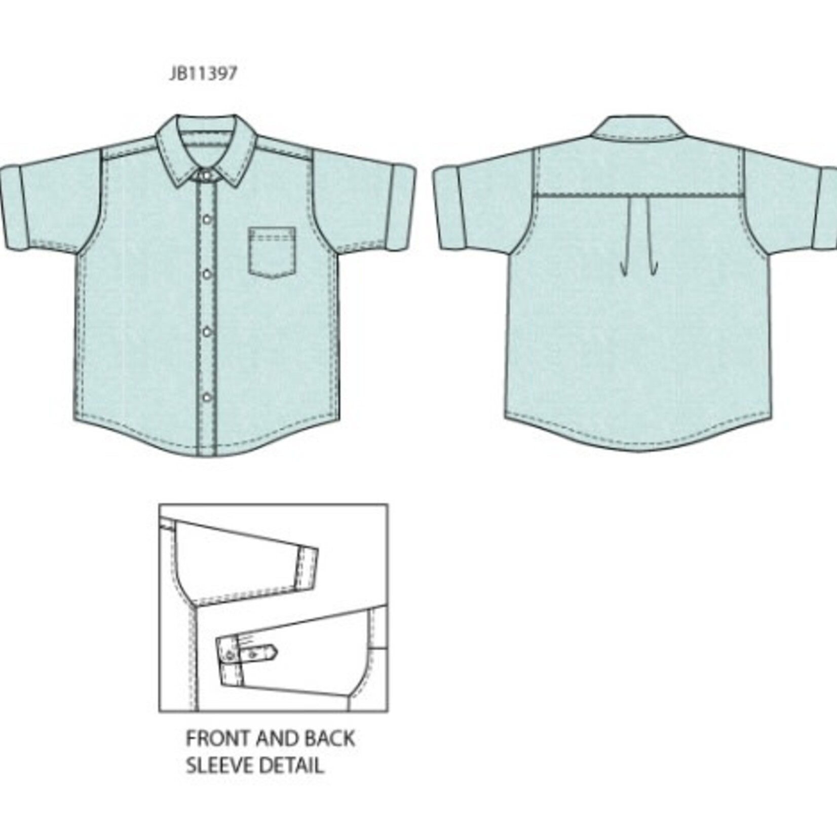 JANIE AND JACK W TR GREEN LINEN RU TOP ESTR1