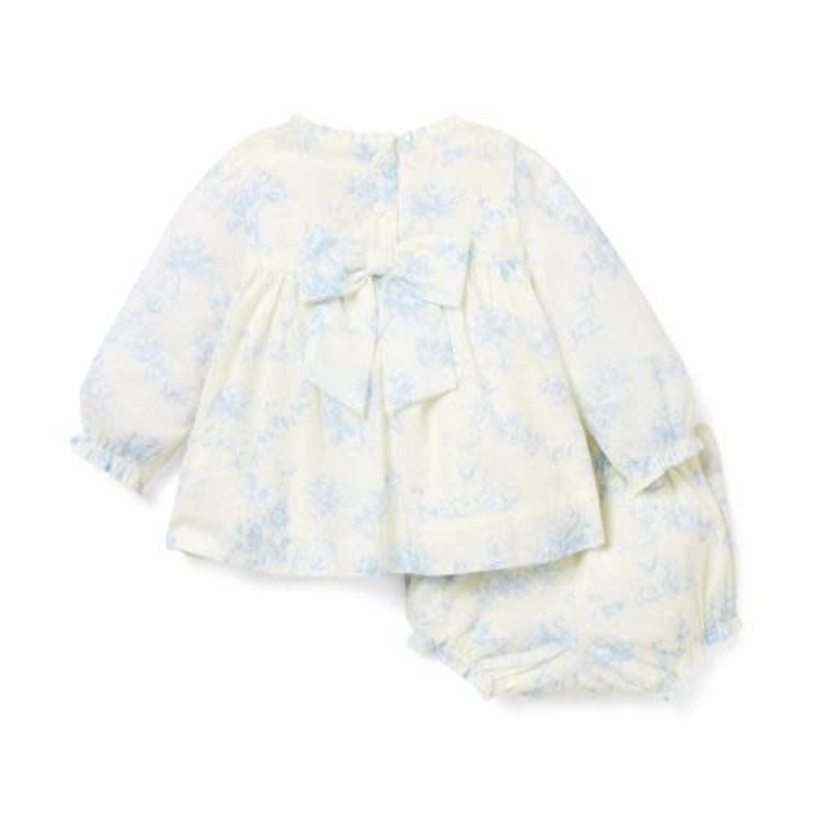 JANIE AND JACK G W BLUE FLORAL TOILE LS SET H2