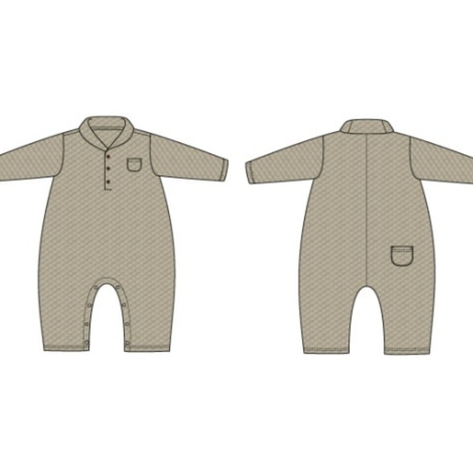 JANIE AND JACK B K CAMEL MATELASSE SHAWL ONEPIECE W1