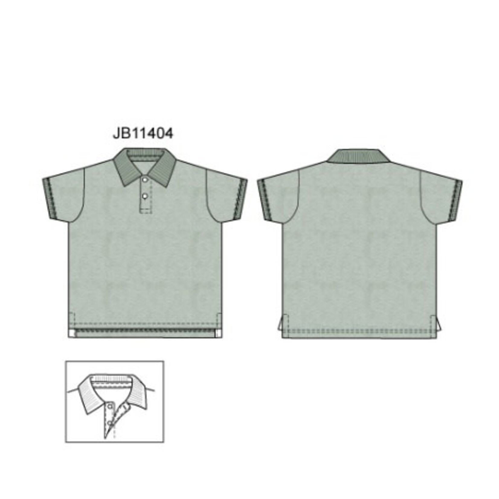 JANIE AND JACK K TR GREEN SS PIQUE POLO ESTR1