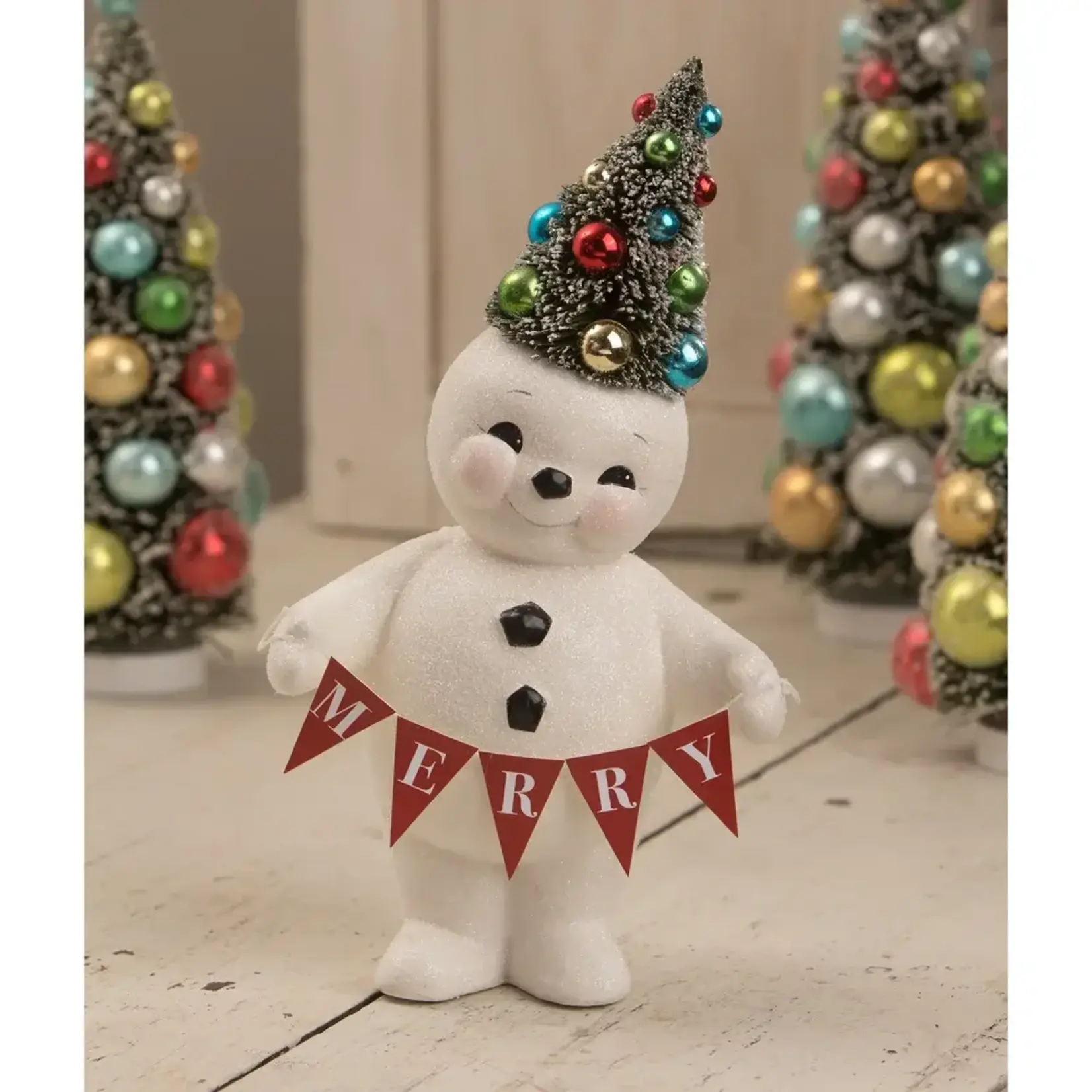 Bethany Lowe Designs, Inc. Merry Snowman With Tree Medium