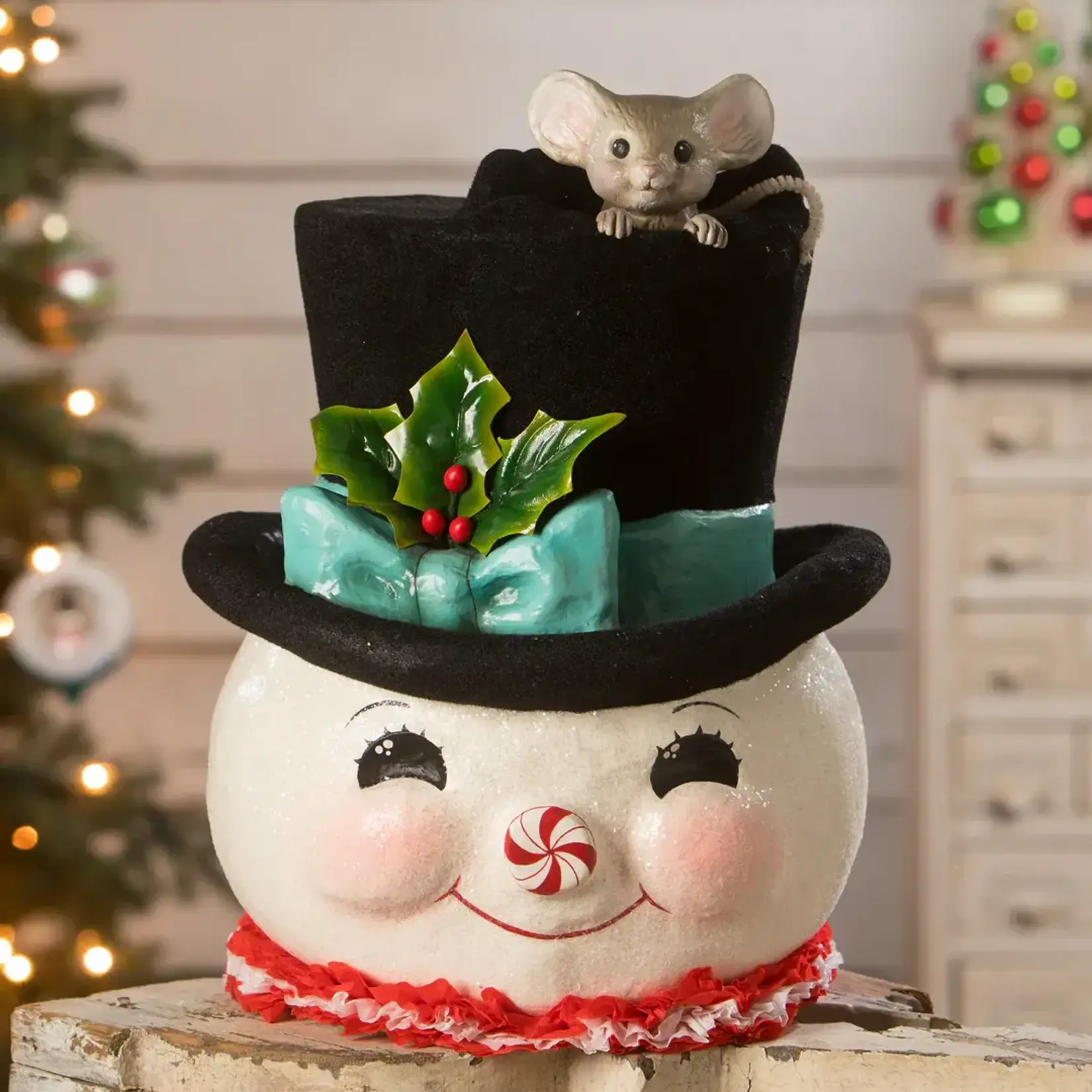 Bethany Lowe Designs, Inc. Jolly Snowman Top Hat Surprise