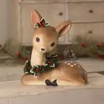 Bethany Lowe Designs, Inc. Sweet Fawn With Wreath Paper Mache
