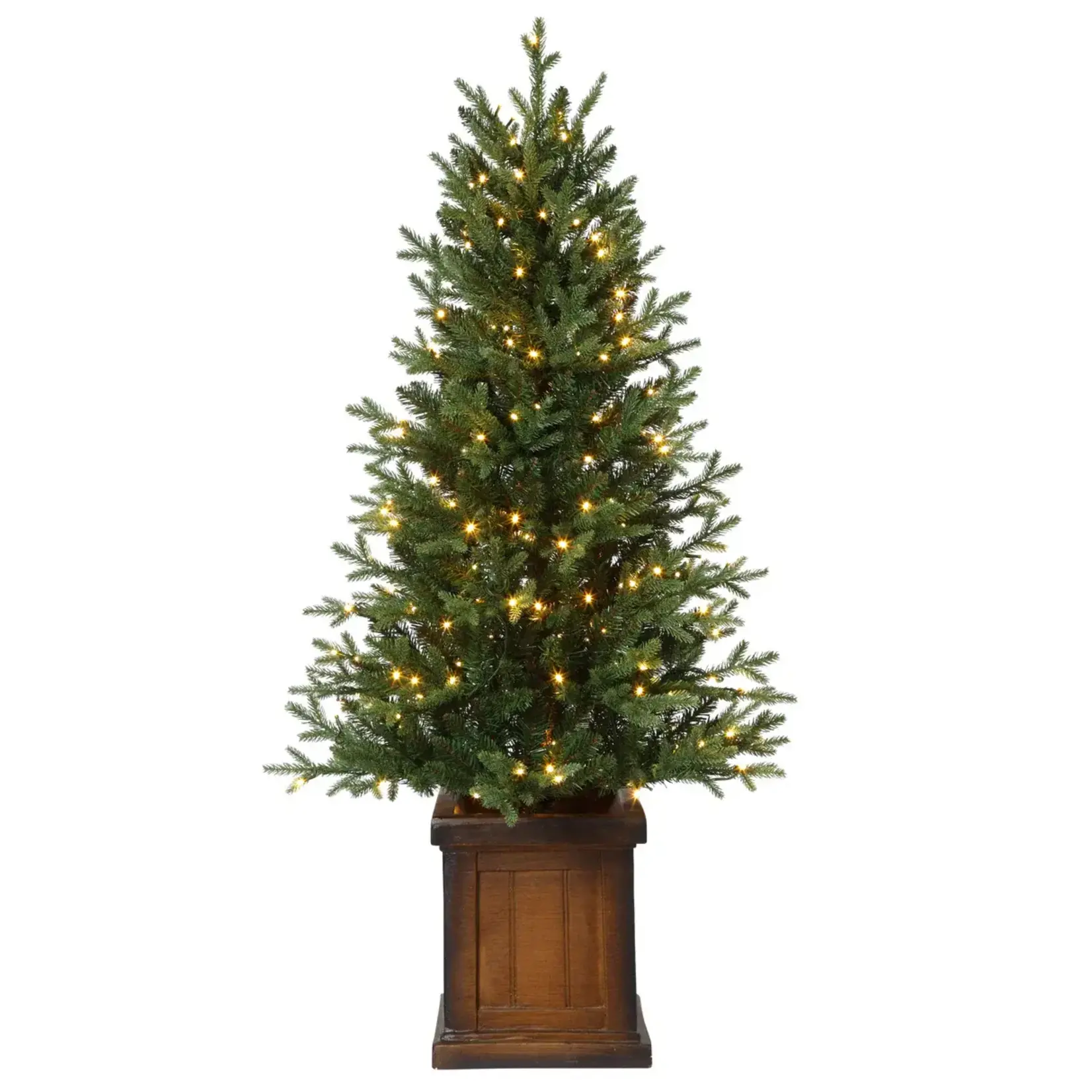 Haute Decor 4.5 Foot Pre-Lit New Haven Fraser Fir Potted Tree