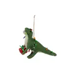 Silver Tree Home & Holiday Felt dinosaur orn,grn