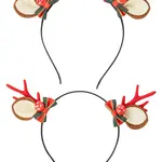 Silver Tree Home & Holiday 2 Asst Reindeer Antler Headbands,7.5in