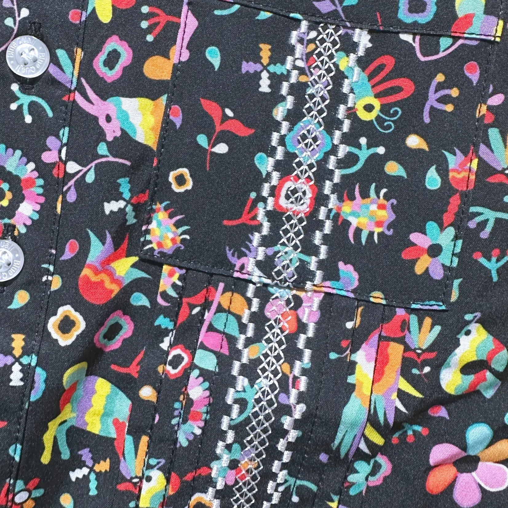 Blue Quail Guayabera - Dark Otomi Short Sleeve Shirt