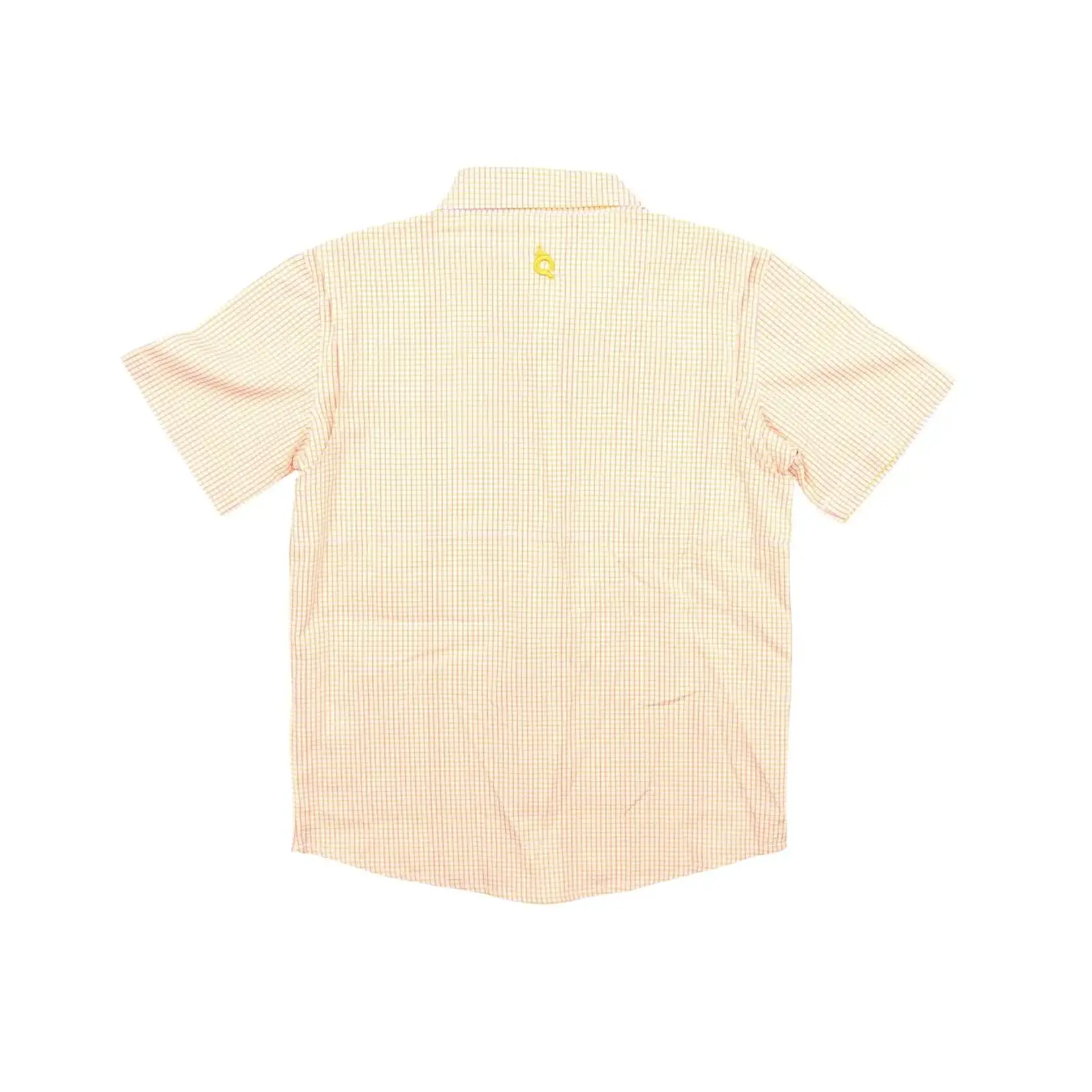 Blue Quail Guayabera - Pink/Citrus Check Short Sleeve Shirt