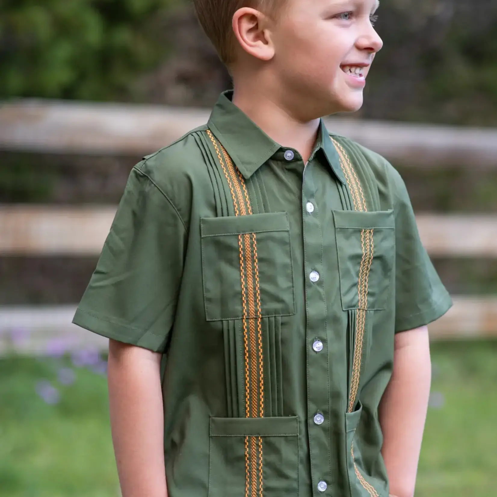 Blue Quail Guayabera - Post Oak & Blaze Short Sleeve Shirt