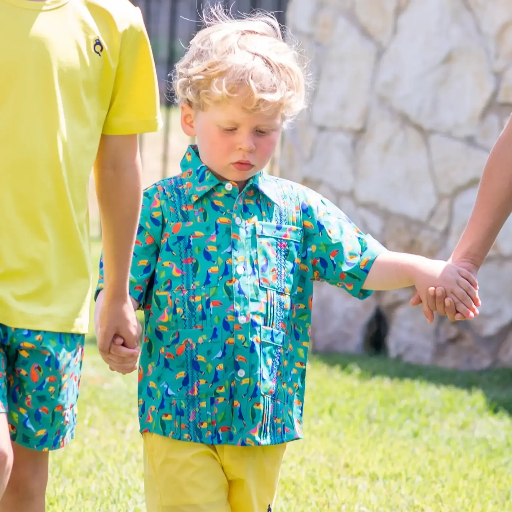 Blue Quail Guayabera - Toucans Short Sleeve Shirt