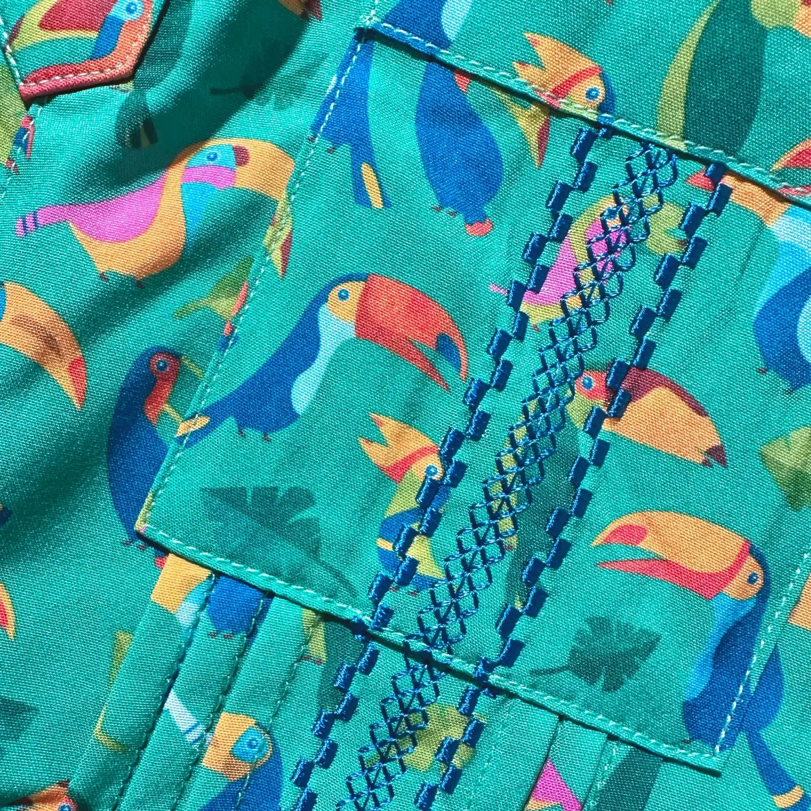 Blue Quail Guayabera - Toucans Short Sleeve Shirt