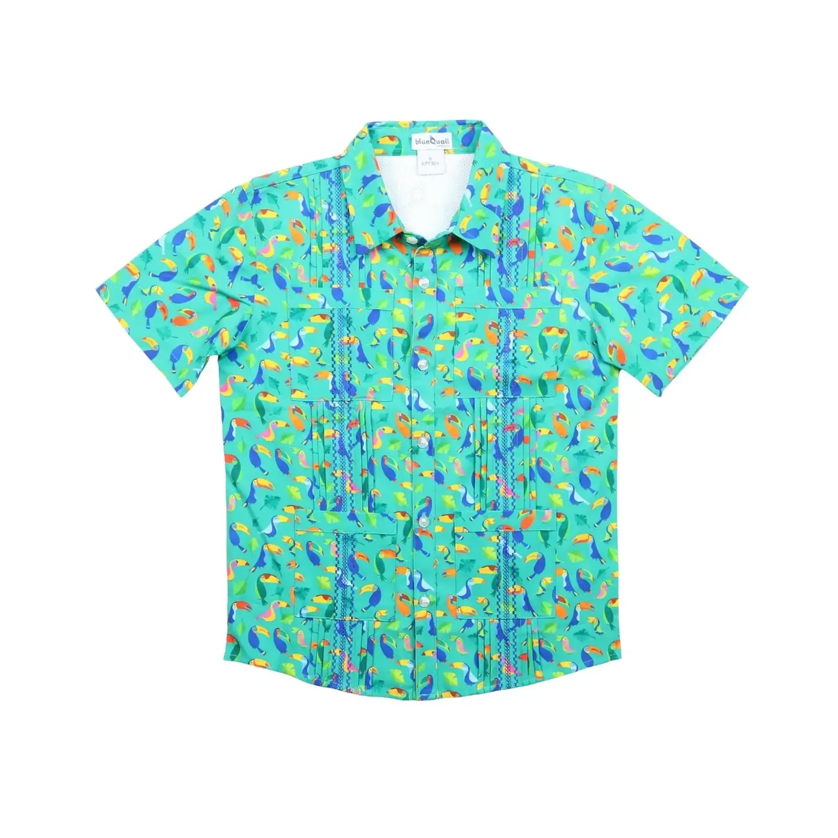 Blue Quail Guayabera - Toucans Short Sleeve Shirt