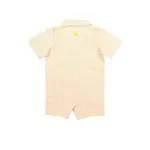 Blue Quail Guayabera- Pink/Citrus Check Short Sleeve Romper