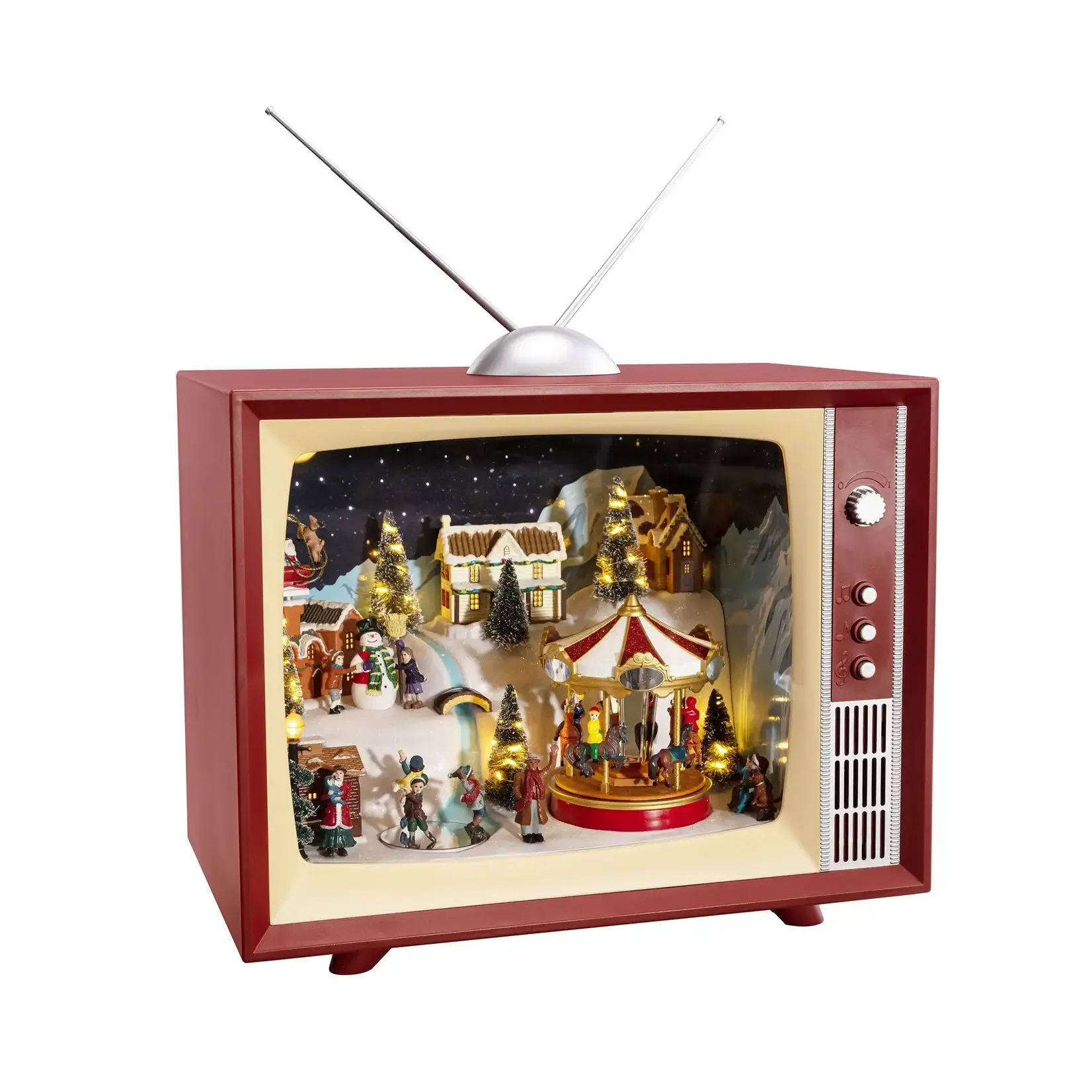 Mr. Christmas 15" Animated & Musical Vintage Television