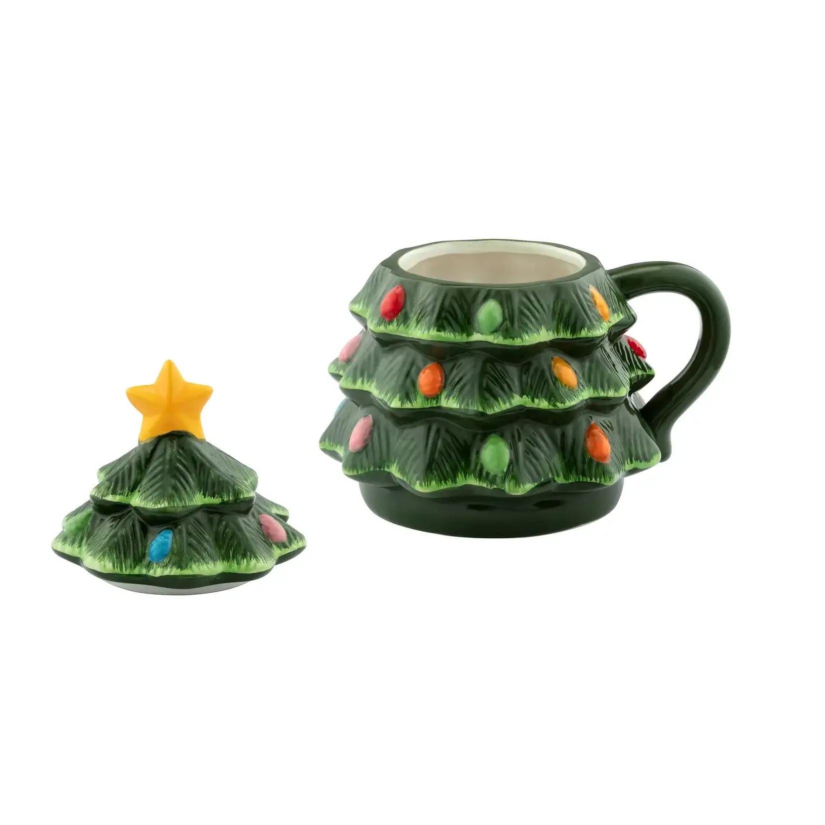Mr. Christmas Figural Lidded Mug - 16oz Tree Mug - Green