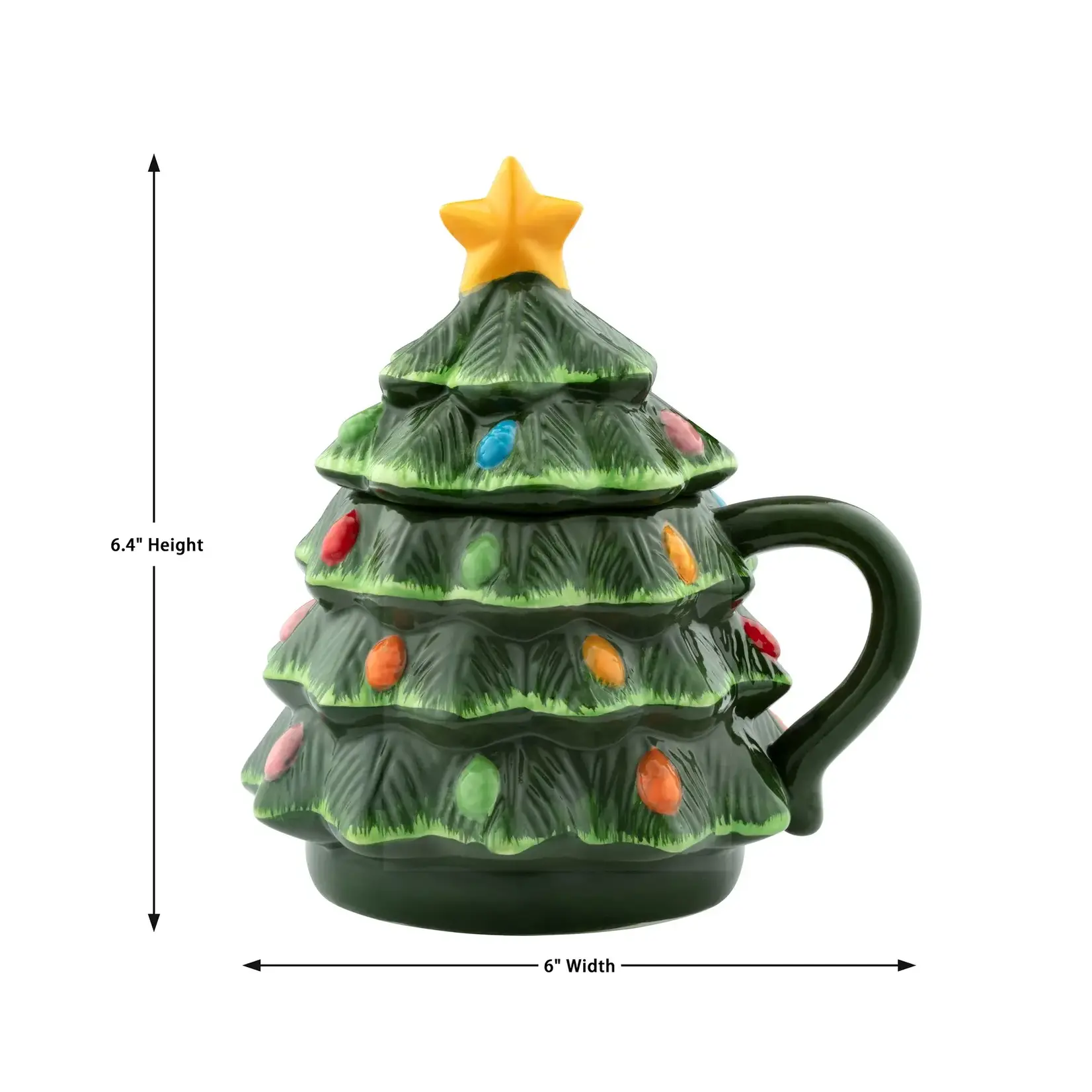 Mr. Christmas Figural Lidded Mug - 16oz Tree Mug - Green