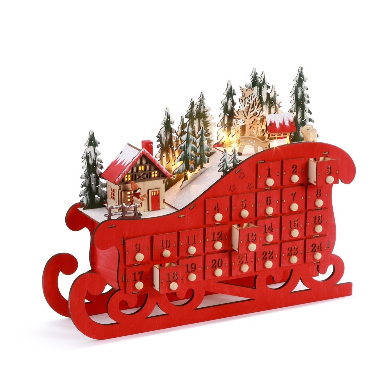 Demdaco Design for the Home Lit Sleigh Advent Calendar