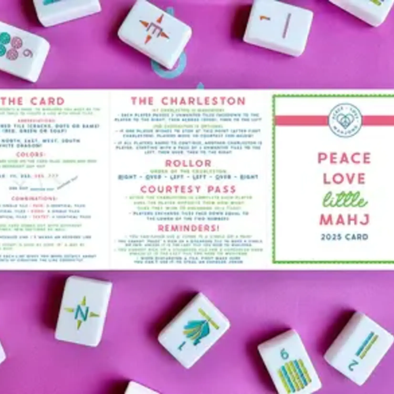 Peace Love Mahjong 2025 Little Mahj Card