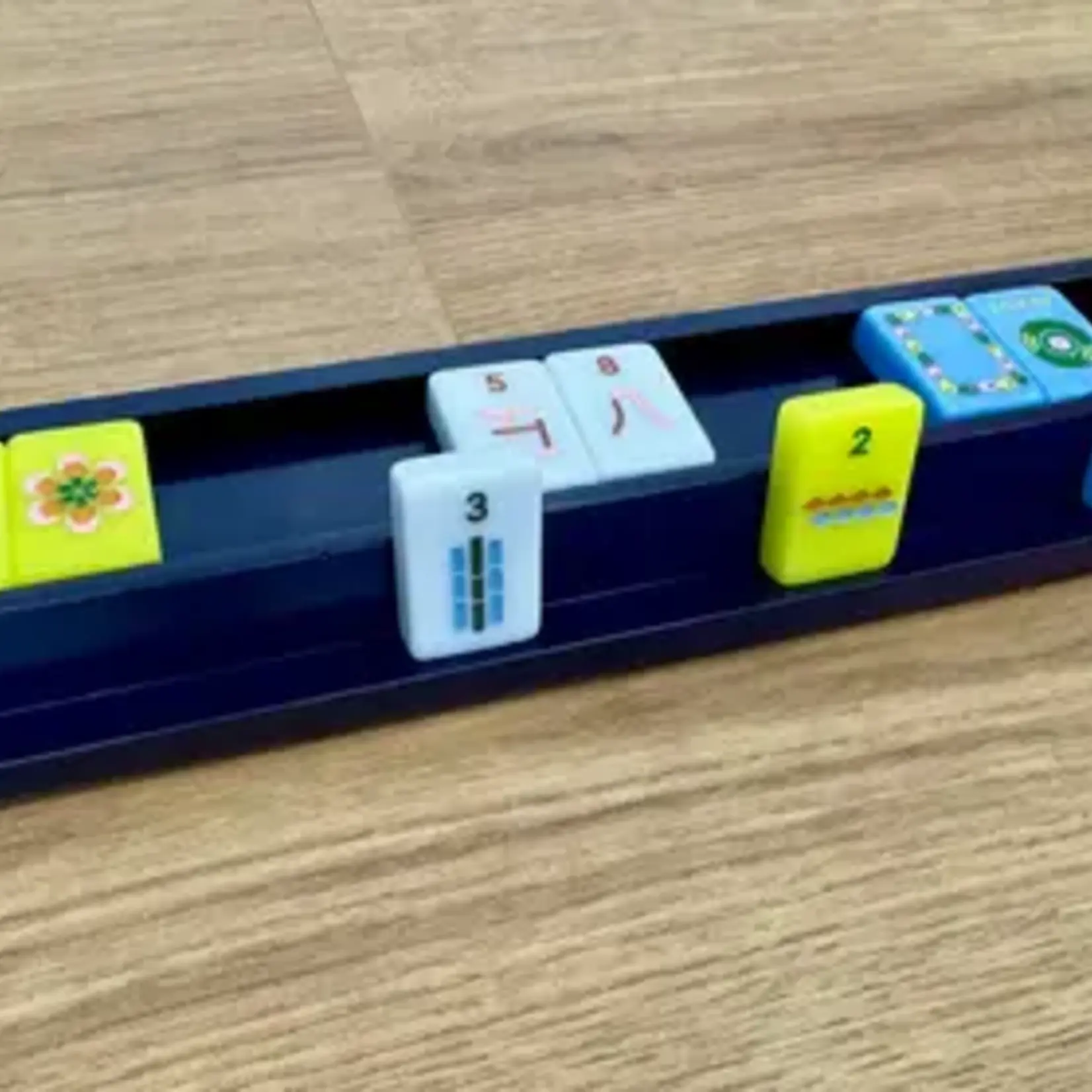 Peace Love Mahjong Navy Mahjong Racks & Pushers (Set of 4)