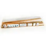 Peace Love Mahjong Oak Mahjong Racks & Pushers (Set of 4)