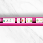Peace Love Mahjong Pink Mahjong Racks & Pushers (Set of 4)