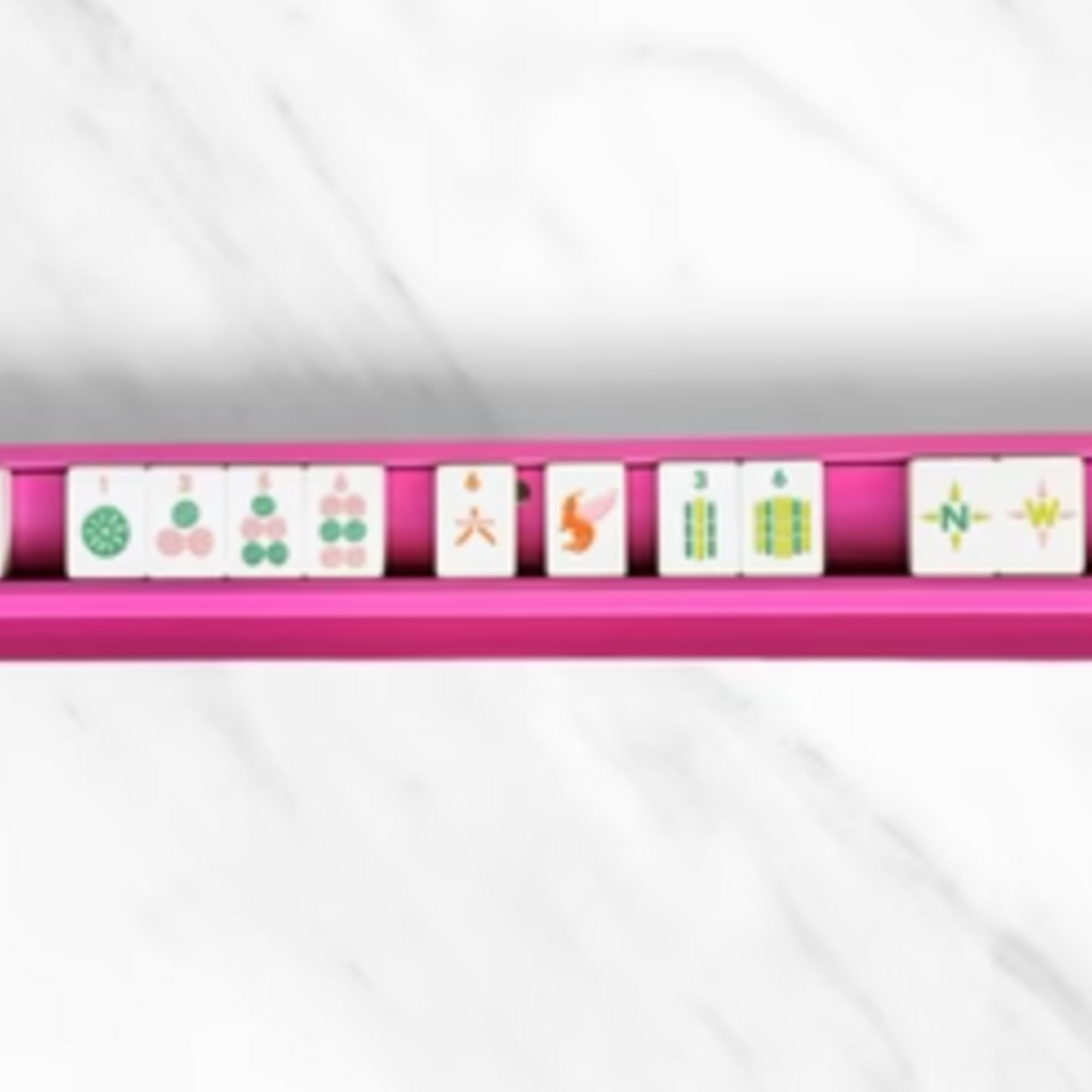 Peace Love Mahjong Pink Mahjong Racks & Pushers (Set of 4)